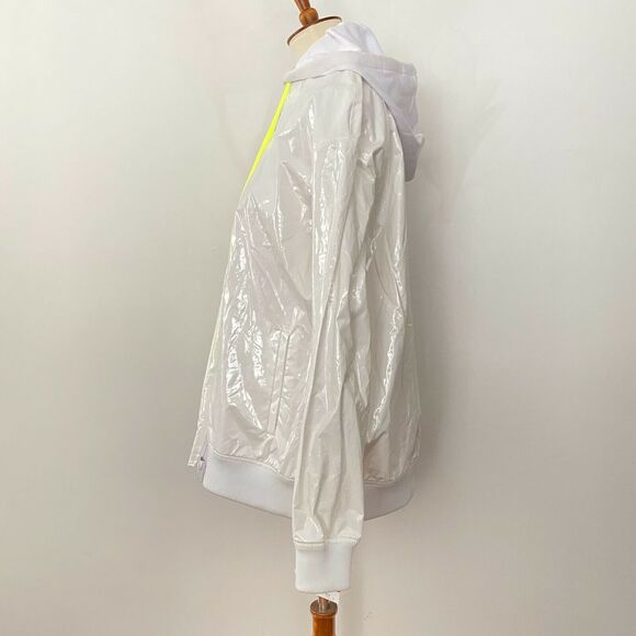 Tibi Womens Zip Up Coated Hooded Jacket Long Sleeve White XS - Picture 5 of 9